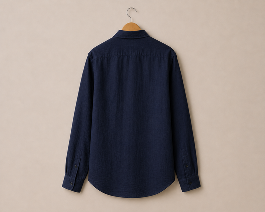 Navy Linen Shirt – Classic