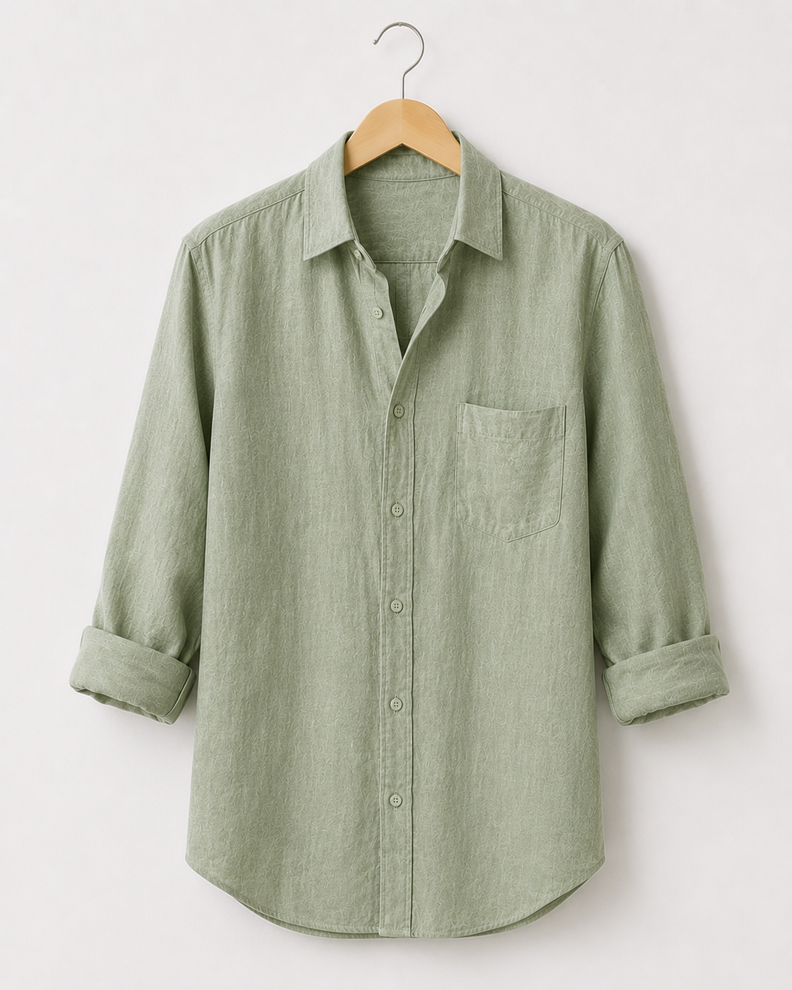 Green linen shirt