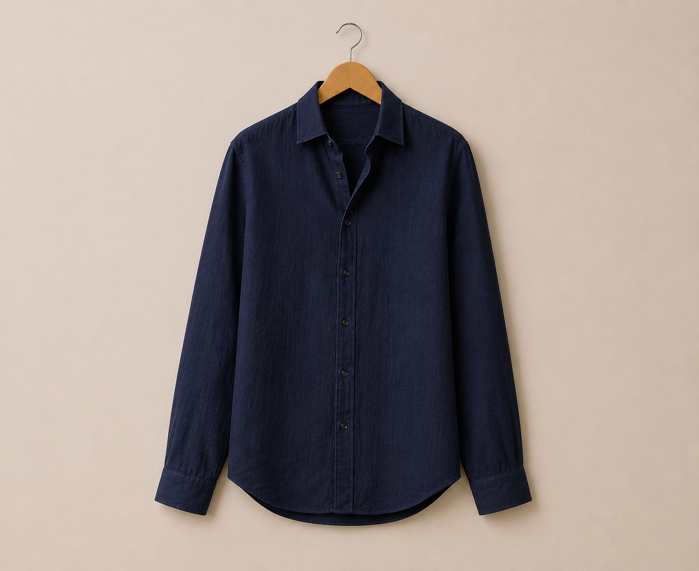 Navy Linen Shirt – Classic