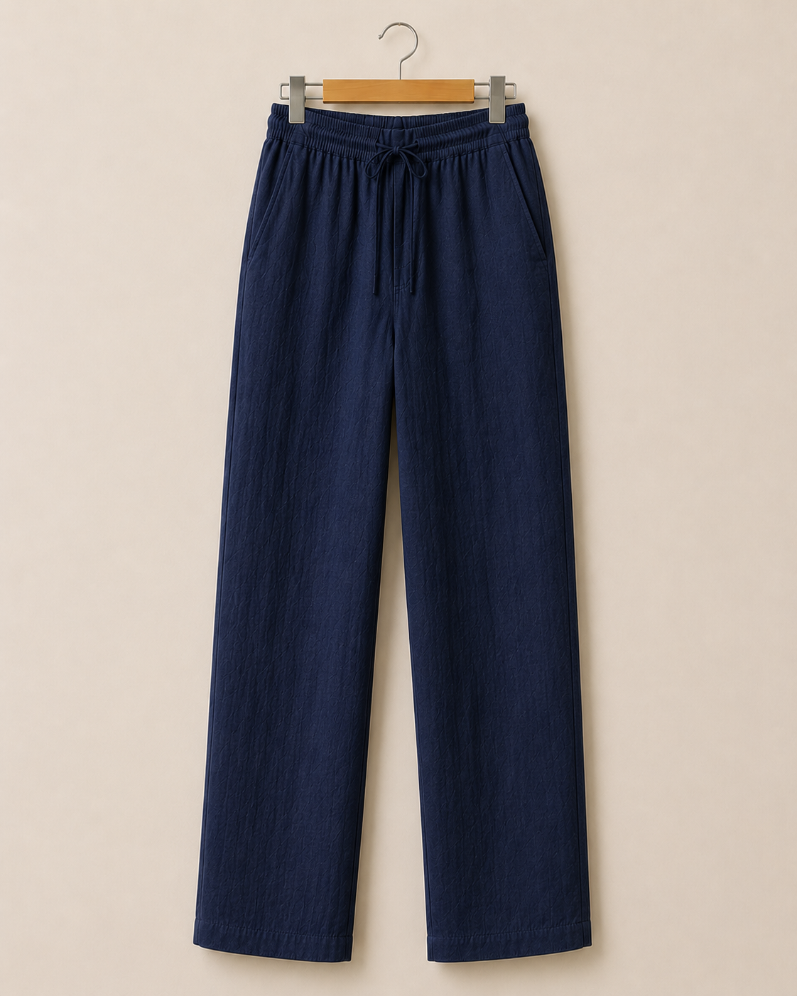 Navy Linen Trousers – Classic