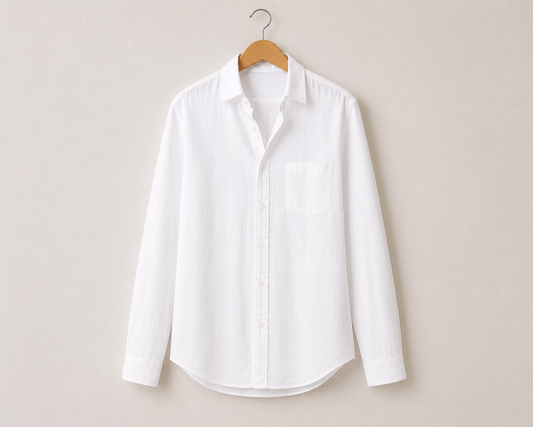 White Linen Shirt – Chest Pocket