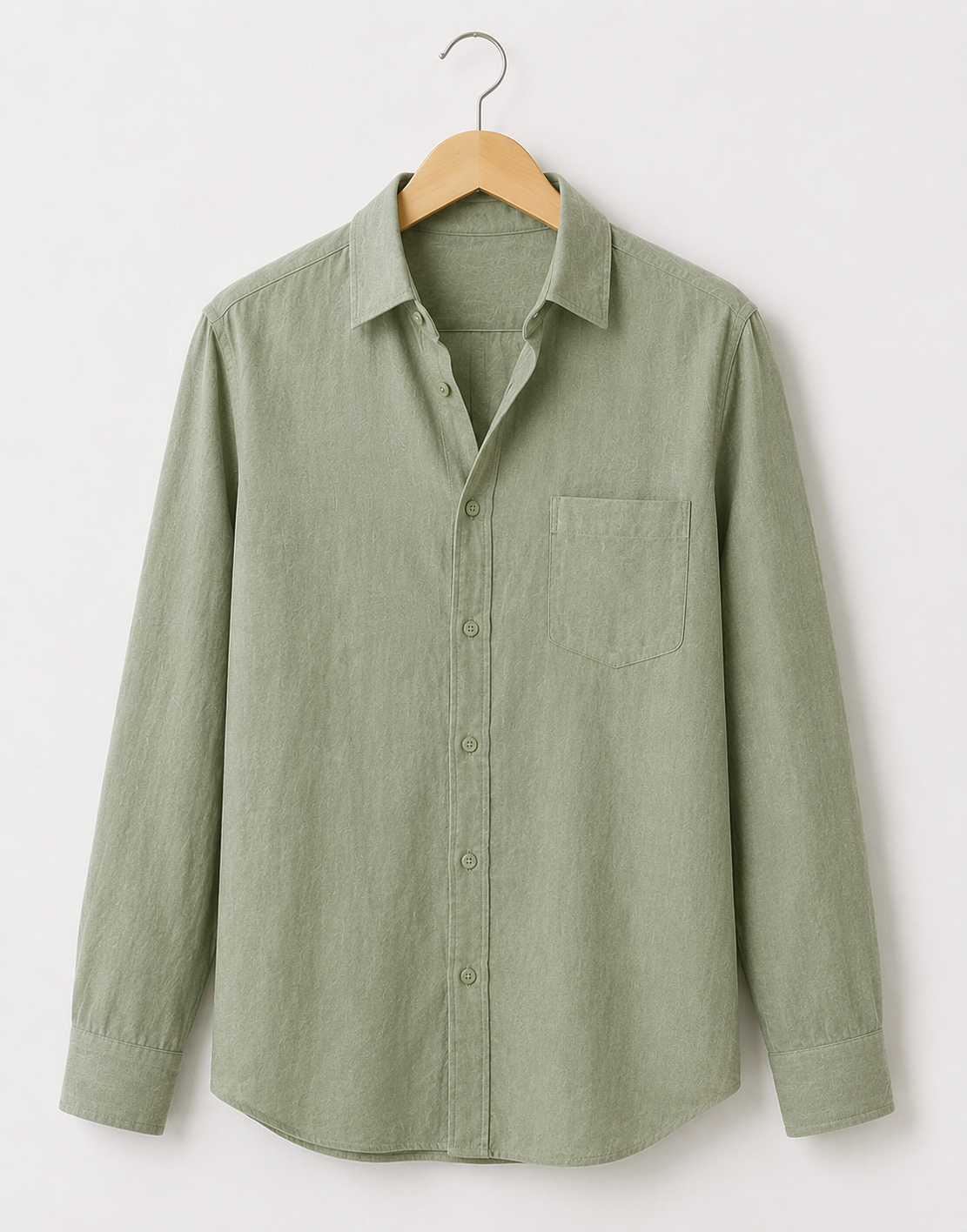 Green linen shirt