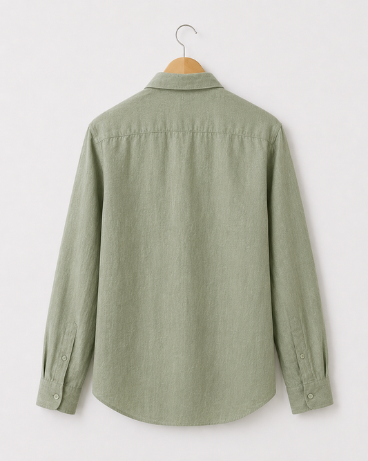 Green linen shirt