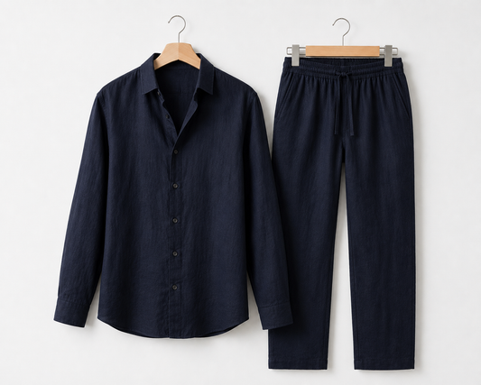 Navy linen set